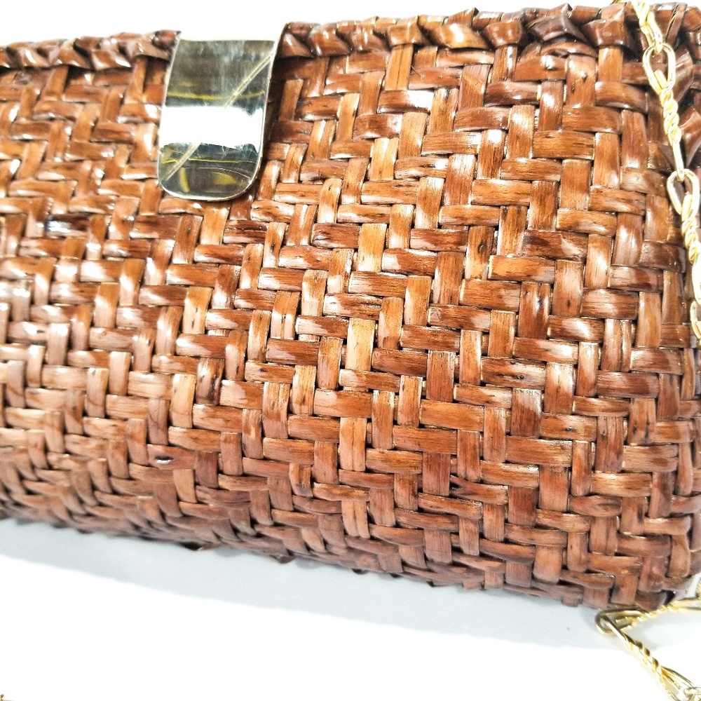 Vintage Basket Weave Italian Pappagallo Bag Purse Gem